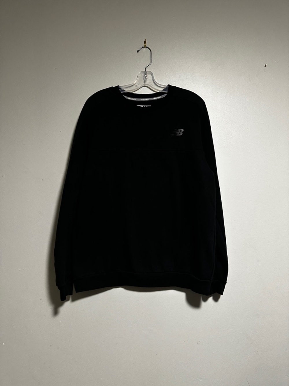 New Balance Black Crewneck Sweatshirt with Subtle Logo